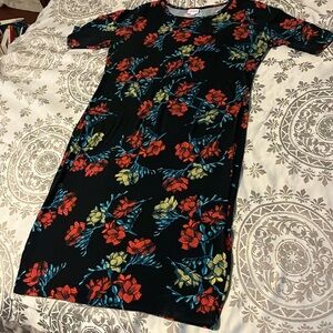 Lularoe dress, women’s size XL, black with flowers